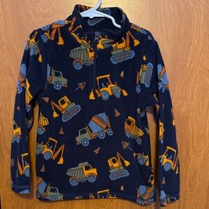 2/$10.00 Construction Print 1/2 zip sweatshirt